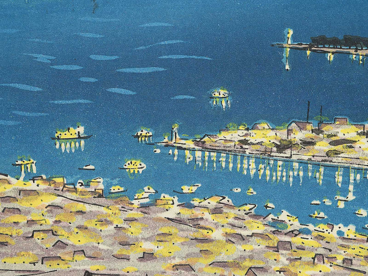 NIhondaira no Fuji yakei by Okada Koichi, (Large print size) / BJ348-089