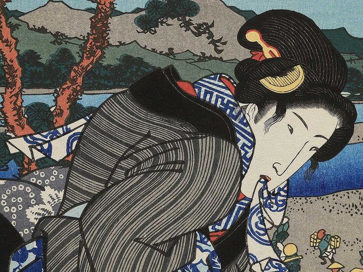 Shimadashuku nijyushi from the series Bijin tokaido by Keisai Eisen, (Large print size) / BJ346-045