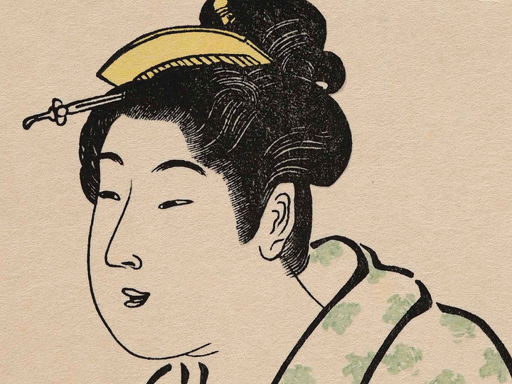 Three Beauties in the Wind from the series A Comparison of Fashionable Beauties of the Gay Quarters by Torii Kiyonaga, (Large print size) / BJ232-806