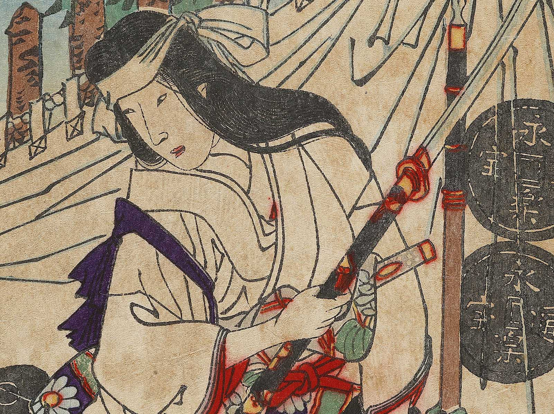 Sanada Nobuyuki shitsu Osumi no kata from the series Azumanishiki chuya kurabe by Yoshu Chikanobu / BJ329-399