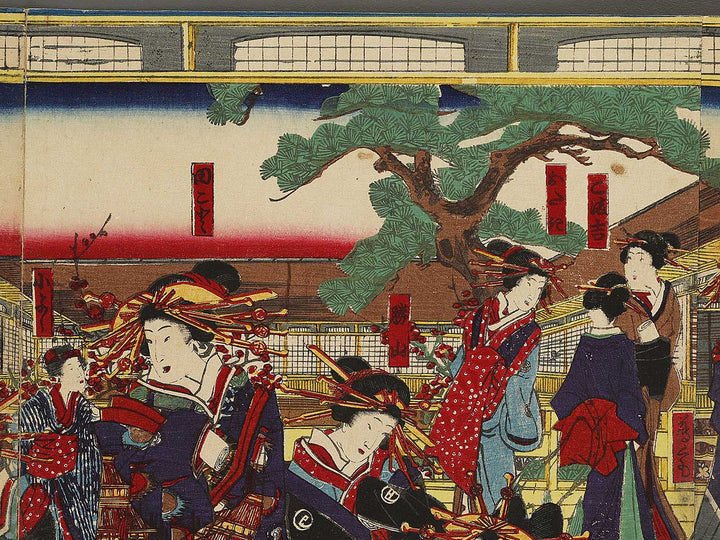 Shiyoshiwara Hozuchiro no zu by Ochiai Yoshiiku / BJ341-642