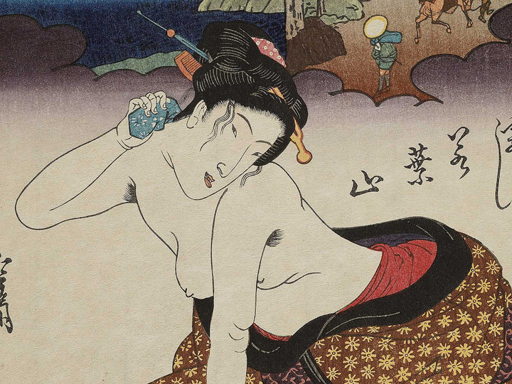 Oiso eki from the series Bijin tokaido by Keisai Eisen, (Large print size) / BJ333-774