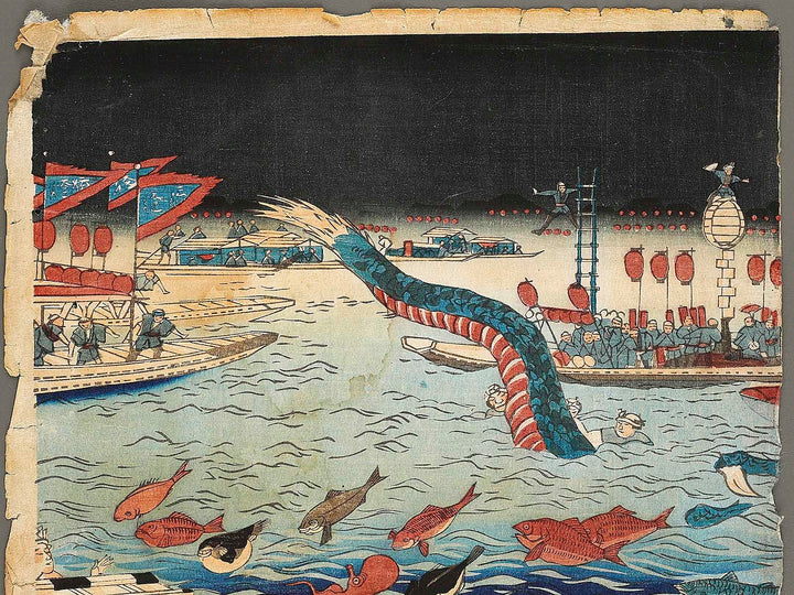 Ryogoku suijinsai yusuzumi no kei by Yoshu Chikanobu / BJ324-135