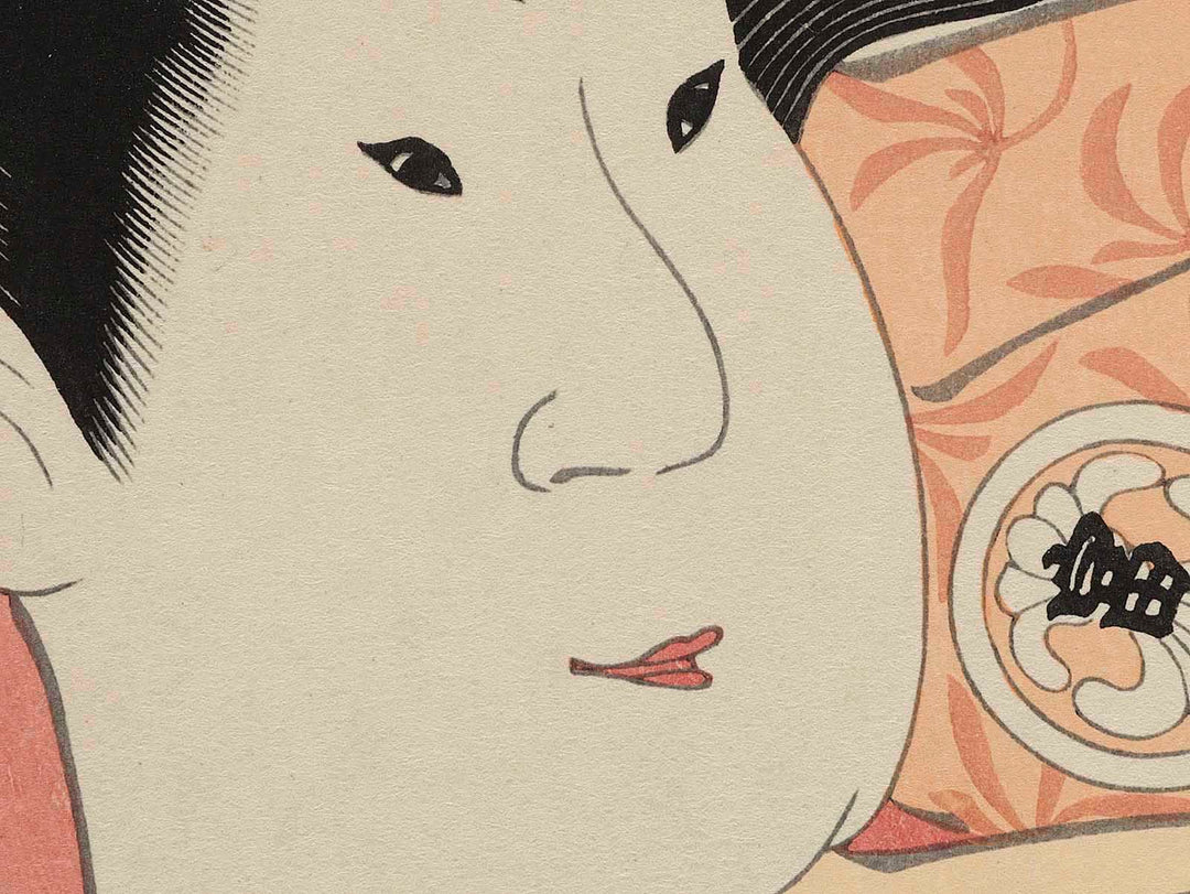 Segawa Tomisaburo II as Yadorigi, wife of Ogishi Kurando, and Nakamura Man'yo as the chambermaid Wakakusa by Toshusai Sharaku, (Large print size) / BJ224-329