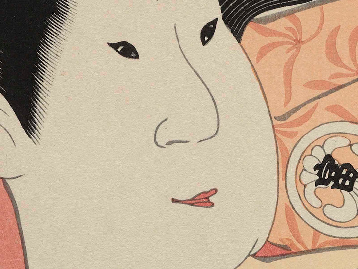 Segawa Tomisaburo II as Yadorigi, wife of Ogishi Kurando, and Nakamura Man'yo as the chambermaid Wakakusa by Toshusai Sharaku, (Large print size) / BJ224-329