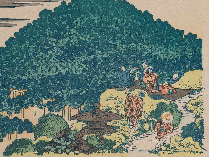 The Enza-no-natsu Pine Tree at Aoyama from the series Thirty-six Views of Mount Fuji by Katsushika Hokusai, (Medium print size) / BJ281-106