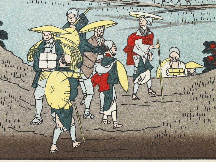 Distant View of Mount Zozu from the series Famous Views of the Sixty-odd Provinces by Utagawa Hiroshige, (Large print size) / BJ334-075