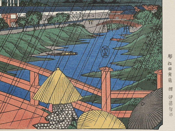 Akabane suitengu from the series Famous Views of Edo by Utagawa Hiroshige, (Large print size) / BJ342-622
