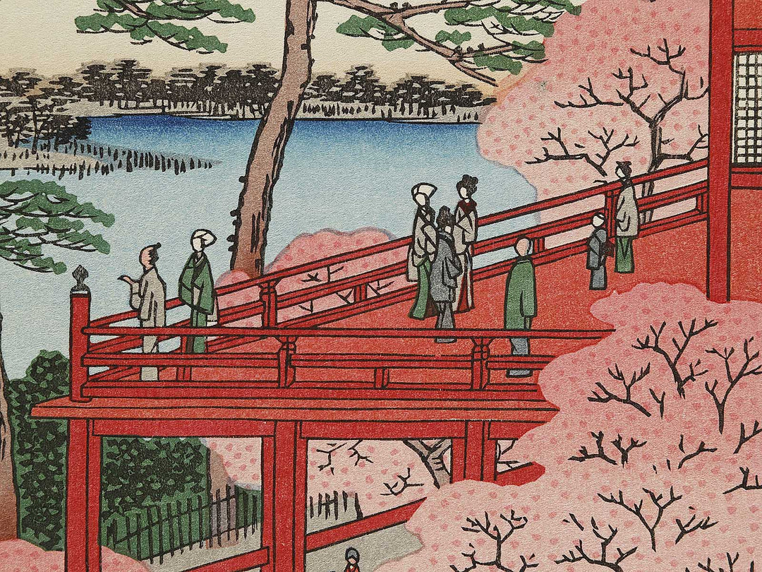 Kiyomizu Hall and Shinobazu Pond at Ueno from the series One Hundred Famous Views of Edo by Utagawa Hiroshige, (Large print size) / BJ336-987