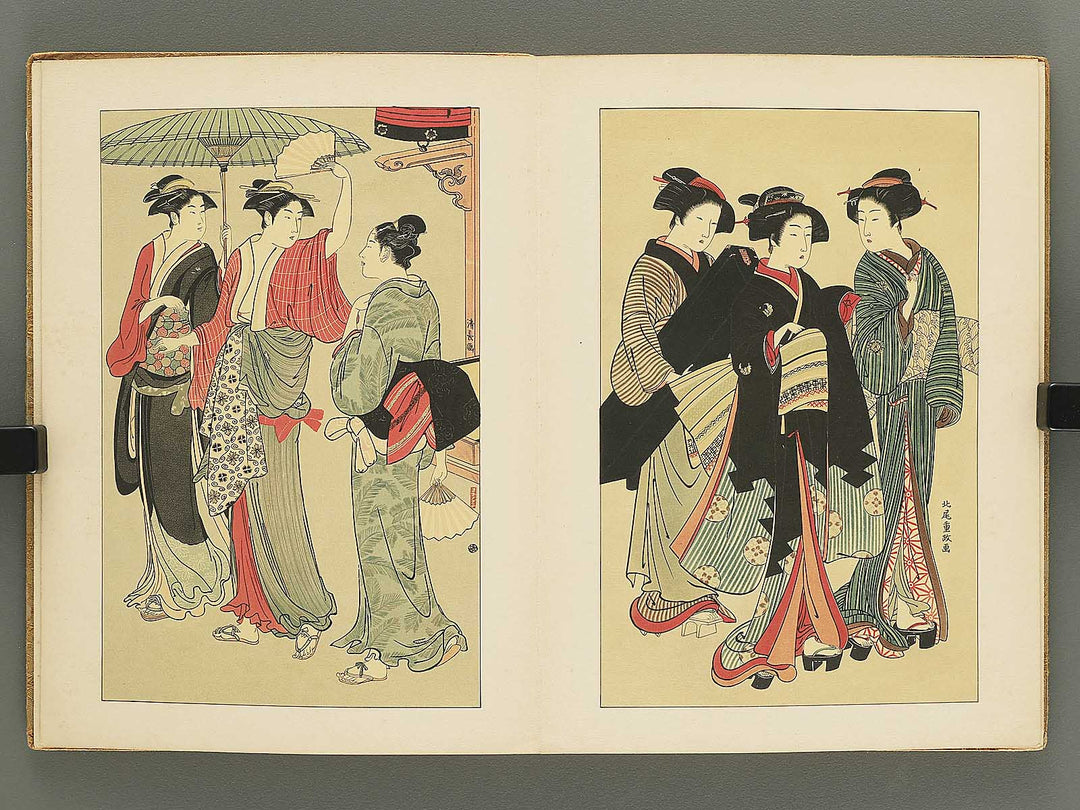 Ukiyoe taikan by Kitagawa Utamaro, Torii Kiyomitsu, Utagawa Toyokuni etc. / BJ350-392