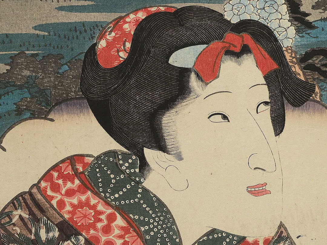 Kofuyu at Futagawa from the series Actors at the Fifty-three Stations of the Tokaido by Utagawa Kunisada(Toyokuni III) / BJ348-530