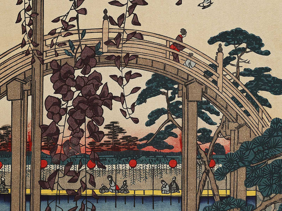Precincts of the Tenjin Shrine, Kameido from the series One Hundred Famous Views of Edo by Utagawa Hiroshige, (Large print size) / BJ328-384