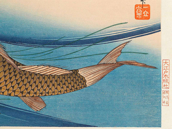 Japanese Carp from the series the series fish by Utagawa Hiroshige, (Large print size) / BJ322-819