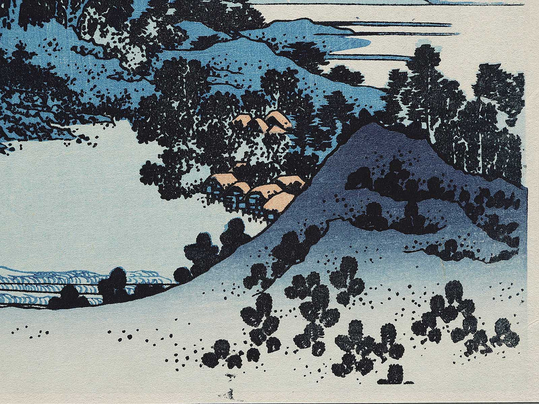 Shichirigahama Beach in Sagami Province from the series Thirty-six Views of Mount Fuji by Katsushika Hokusai, (Small print size) / BJ302-827