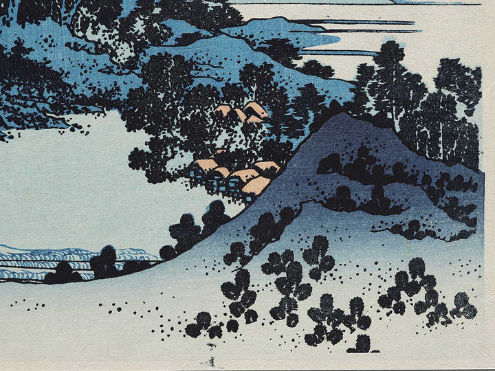 Shichirigahama Beach in Sagami Province from the series Thirty-six Views of Mount Fuji by Katsushika Hokusai, (Small print size) / BJ302-827