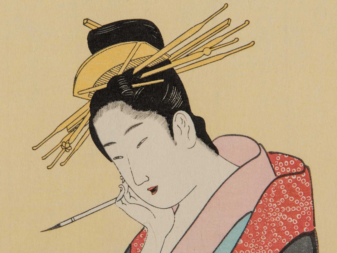 Echizenya Morokoshi from the series Seiro bijin rokkasen by Chobunsai Eishi, (Large print size) / BJ227-073