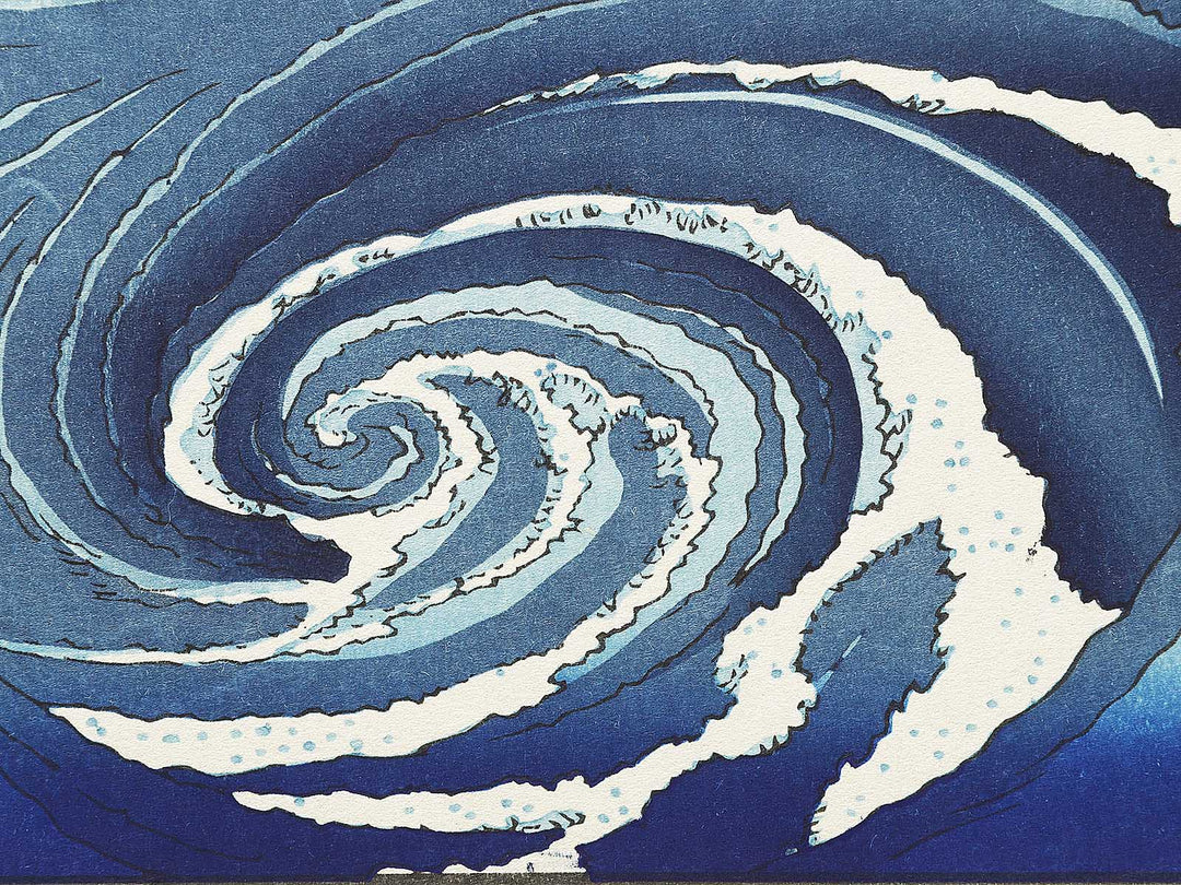 Naruto Whirlpools from the series Famous Views of the Sixty-odd Provinces by Utagawa Hiroshige, (Large print size) / BJ334-068