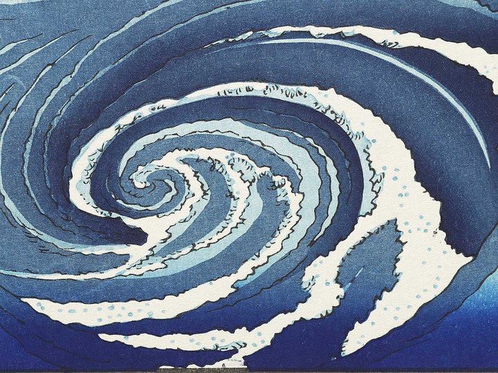 Naruto Whirlpools from the series Famous Views of the Sixty-odd Provinces by Utagawa Hiroshige, (Large print size) / BJ334-068