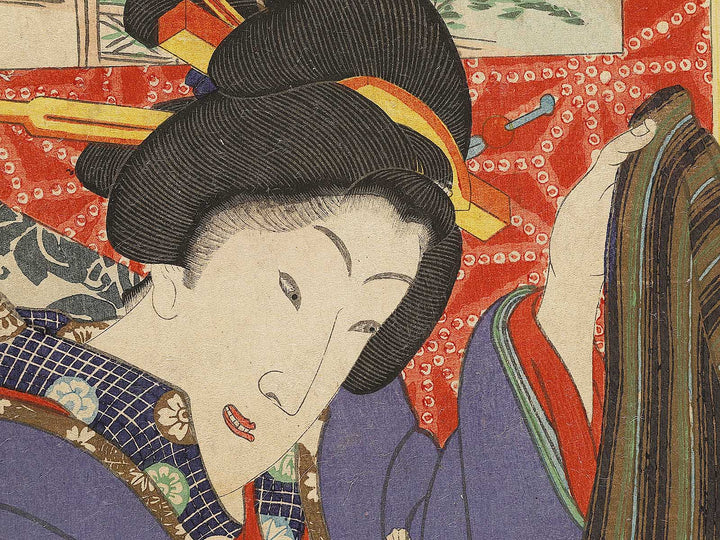 Higashi ryogoku aoyanagi from the series Tokyo sanjuroku kaiseki by Toyohara Kunichika / BJ334-544