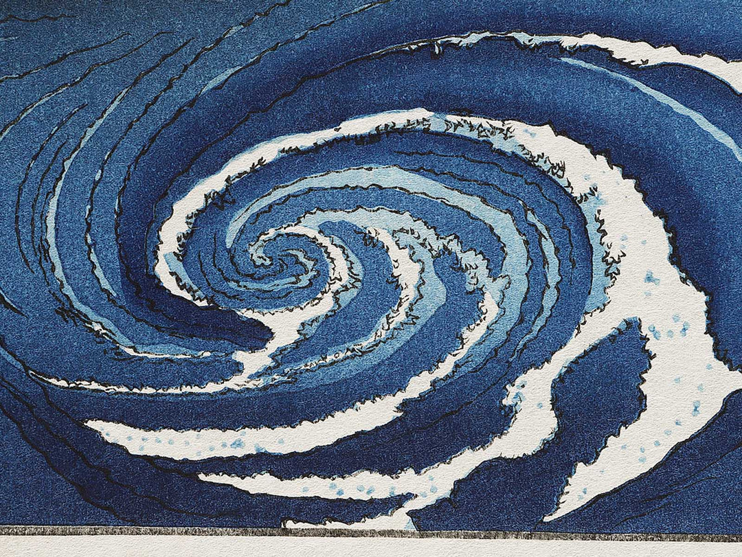 Naruto Whirlpools from the series Famous Views of the Sixty-odd Provinces by Utagawa Hiroshige, (Large print size) / BJ325-913