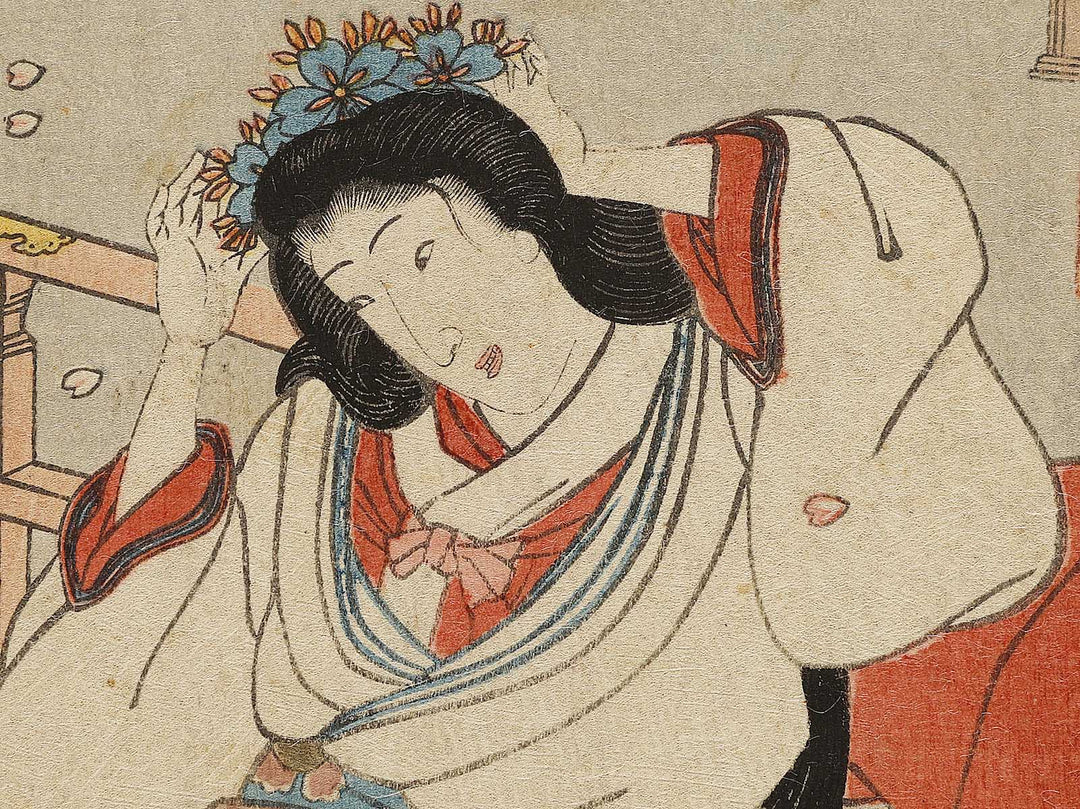 Hachi hana no en from the series Murasaki shikibu genji karuta by Baichoro Kunisada / BJ325-871