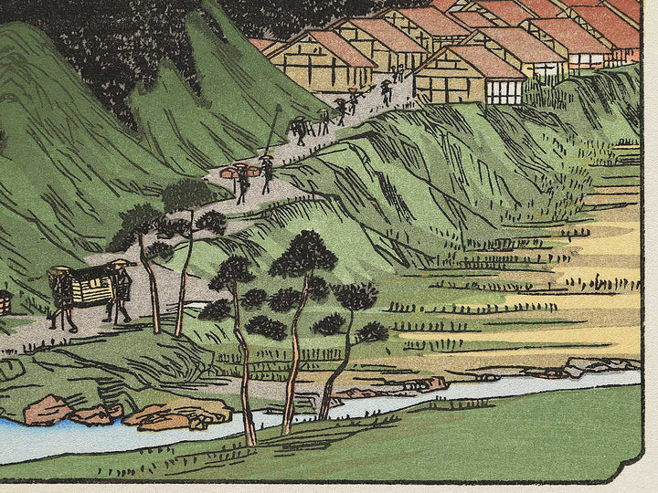 Ochiai from the series The Sixty-nine Stations of the Kiso Kaido by Utagawa Hiroshige, (Small print size) / BJ340-333