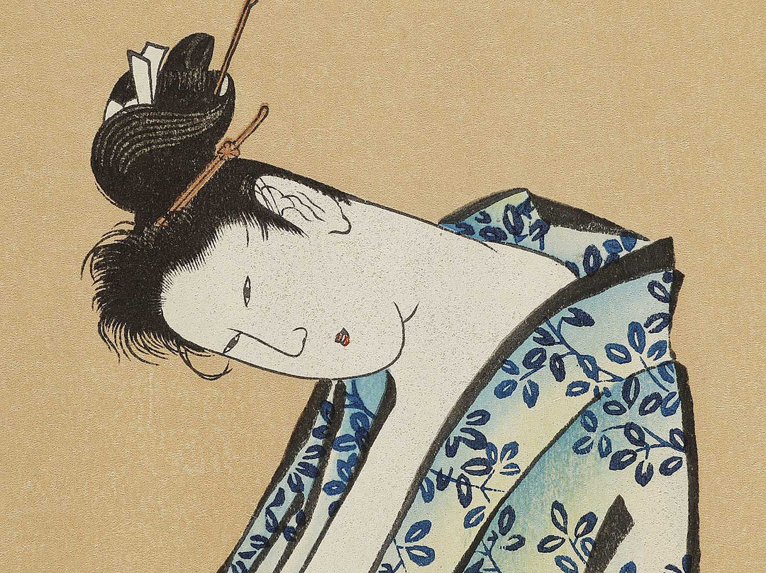 A book reading ripe beauty by Katsushika Hokusai, (Medium print size) / BJ319-613