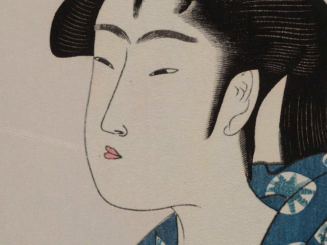 Smoking from the series Ten Classes of Women’s Physiognomy by Kitagawa Utamaro, (Medium print size) / BJ223-937
