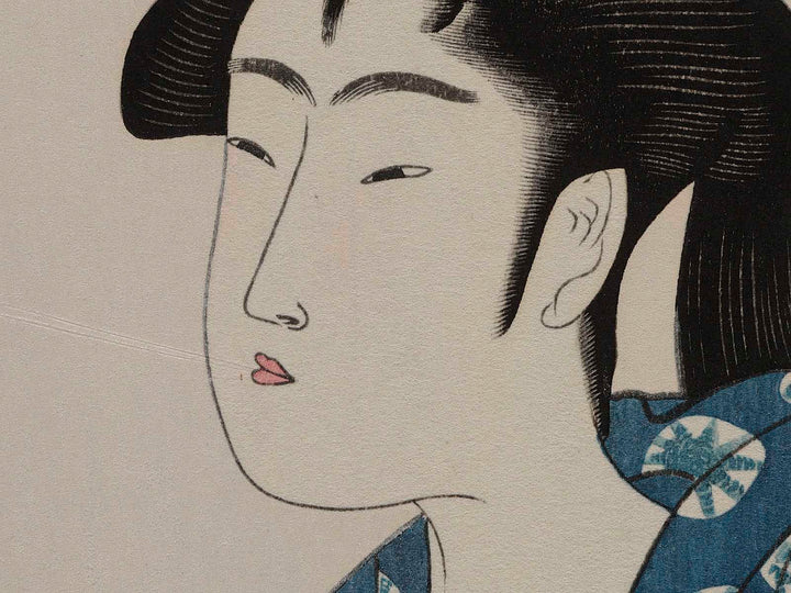 Smoking from the series Ten Classes of Women’s Physiognomy by Kitagawa Utamaro, (Medium print size) / BJ223-937