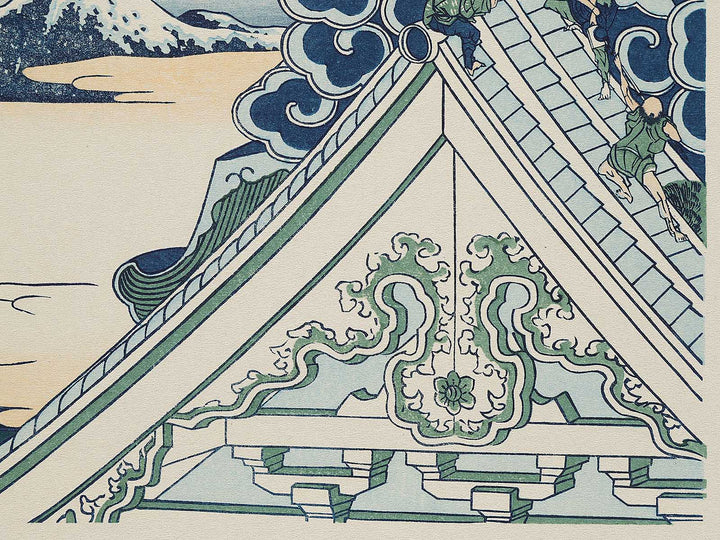 Honganji Temple at Asakusa in Edo from the series Thirty-six Views of Mount Fuji by Katsushika Hokusai, (Medium print size) / BJ303-933
