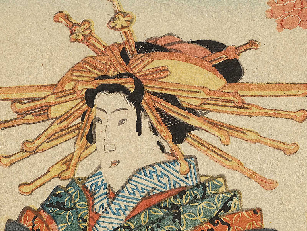 Shinyoshiwara sumicho Nakamanjiya uchi Shizunoo by Utagawa-school / BJ303-499