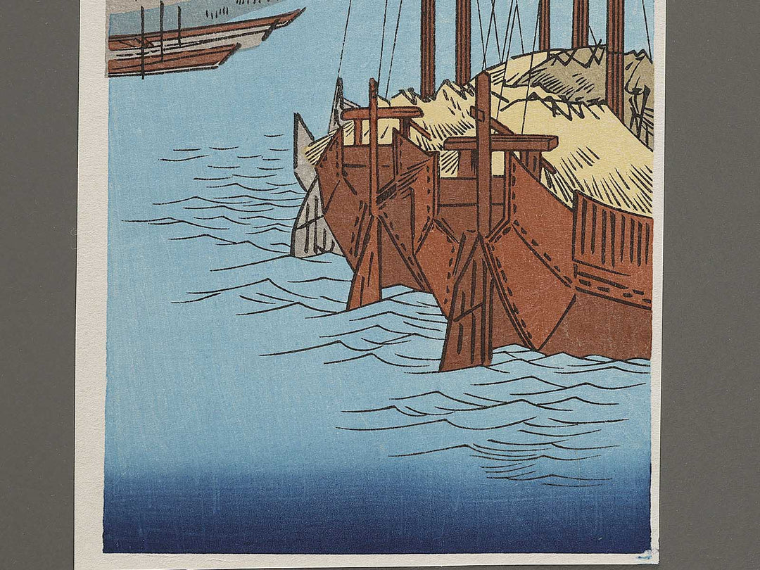 Tsukuda jima umibe oboroduki from the series Toto meisho by Utagawa Hiroshige, (Small print size) / BJ327-075