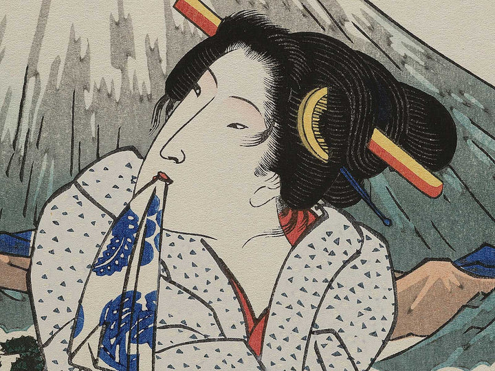Hara no sawa jushi from the series Tokaido Beauties by Keisai Eisen, (Large print size) / BJ346-101