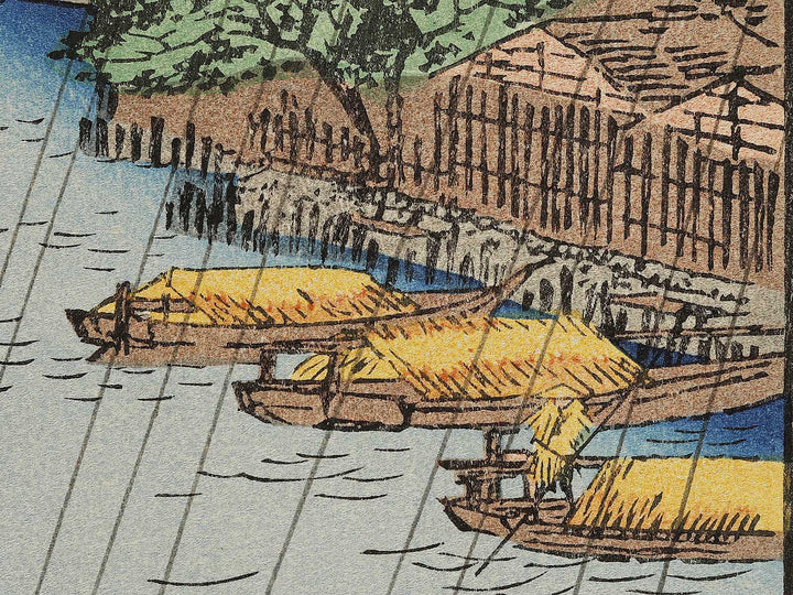 Seido Hall and Kanda River from Shohei Bridge from the series One Hundred Famous Views of Edo by Utagawa Hiroshige, (Large print size) / BJ336-903