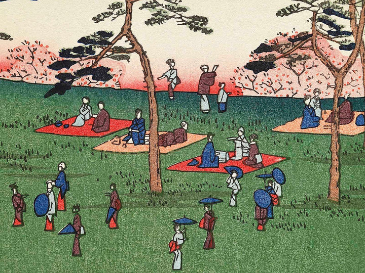 View to the North from Asukayama from the series One Hundred Famous Views of Edo by Utagawa Hiroshige, (Large print size) / BJ337-162