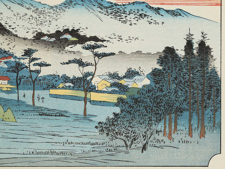 Evening bell at Miidera from the series Eight Views of Omi by Utagawa Hiroshige, (Medium print size) / BJ352-247