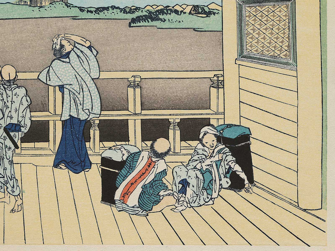 The Sazaido Hall of the Gohyaku Rakanji Temple from the series Thirty-six Views of Mount Fuji by Katsushika Hokusai, (Medium print size) / BJ291-844