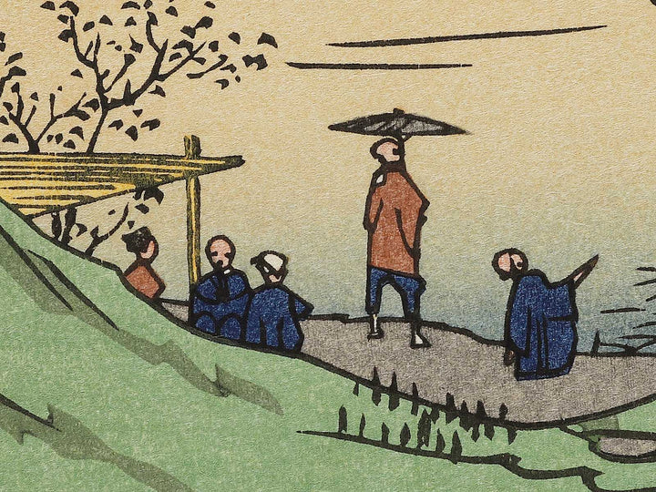 Grandfather's Teahouse, Meguro from the series One Hundred Famous Views of Edo by Utagawa Hiroshige, (Large print size) / BJ337-008
