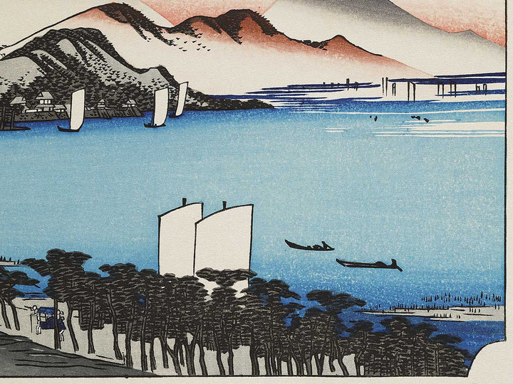 Clear breeze at Awazu from the series Eight Views of Omi by Utagawa Hiroshige, (Medium print size) / BJ333-949