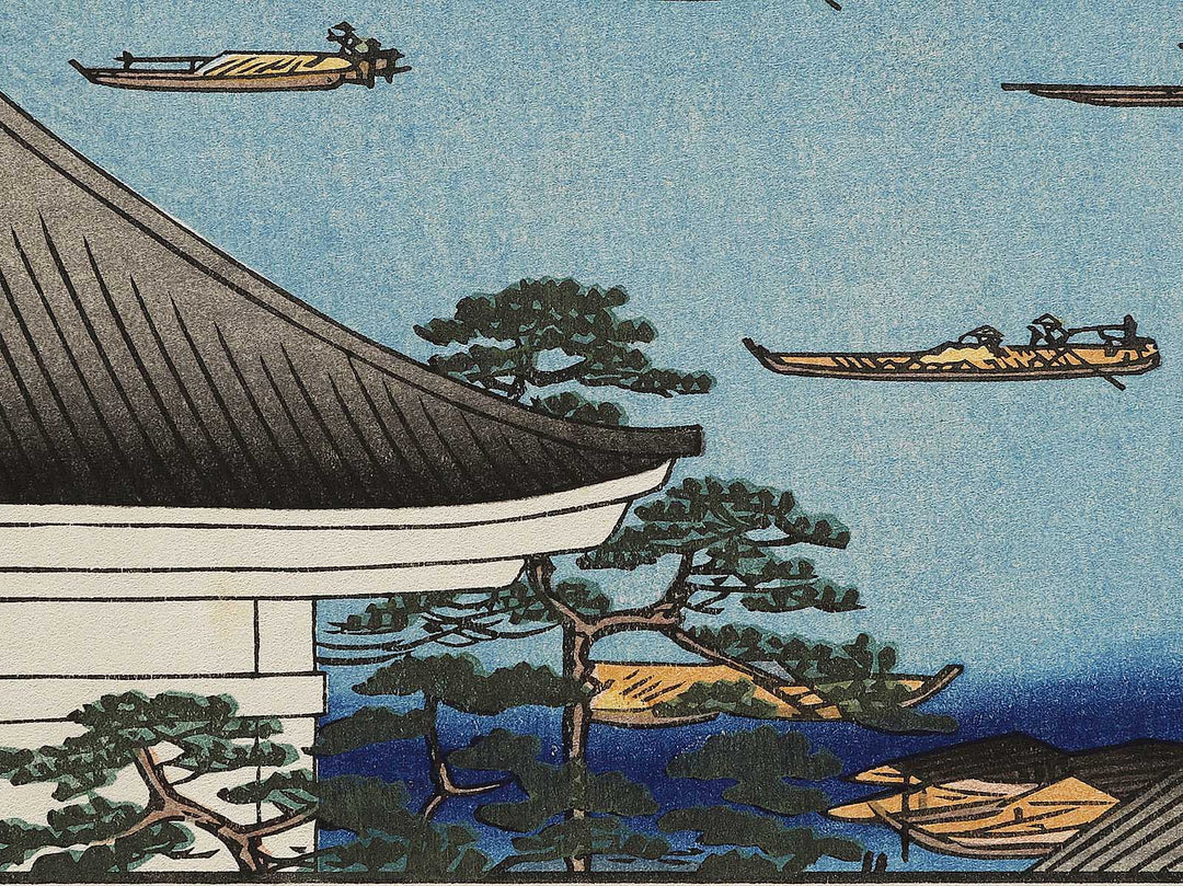 Komagata Hall and Azuma Bridge from the series One Hundred Famous Views of Edo by Utagawa Hiroshige, (Large print size) / BJ336-854
