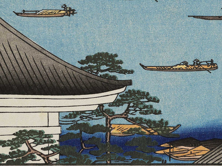 Komagata Hall and Azuma Bridge from the series One Hundred Famous Views of Edo by Utagawa Hiroshige, (Large print size) / BJ336-854