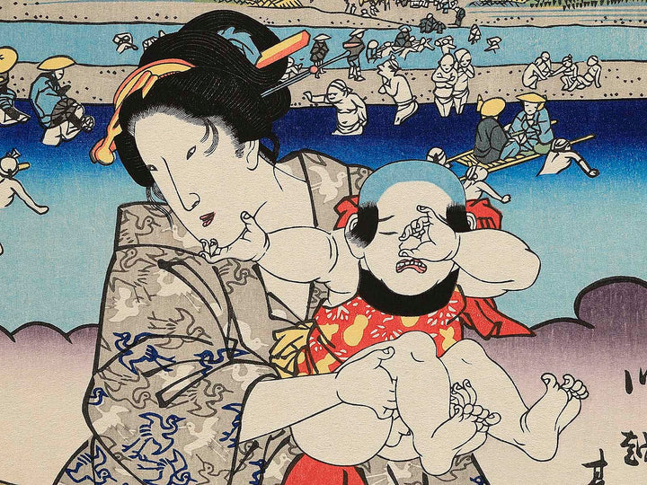 Kanayayado nijugo from the series Tokaido Beauties by Keisai Eisen, (Large print size) / BJ346-059