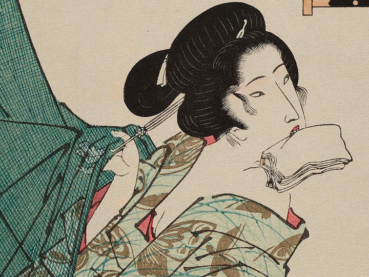 Kanasugi machi bishamon from the series Gorisho musubu no ennichi by Keisai Eisen, (Large print size) / BJ239-232