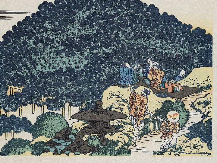 The Enza-no-natsu Pine Tree at Aoyama from the series Thirty-six Views of Mount Fuji by Katsushika Hokusai, (Medium print size) / BJ316-918