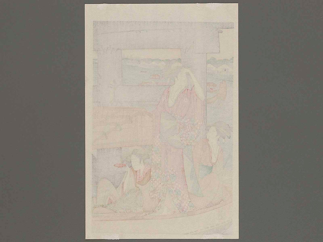 Hashi shita from the series Ryogoku bashi joge by Kitagawa Utamaro, (Small print size) / BJ235-949