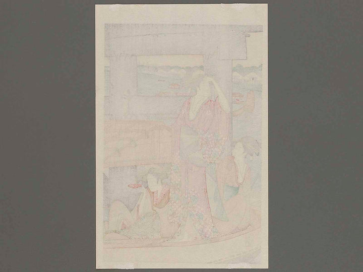 Hashi shita from the series Ryogoku bashi joge by Kitagawa Utamaro, (Small print size) / BJ235-949