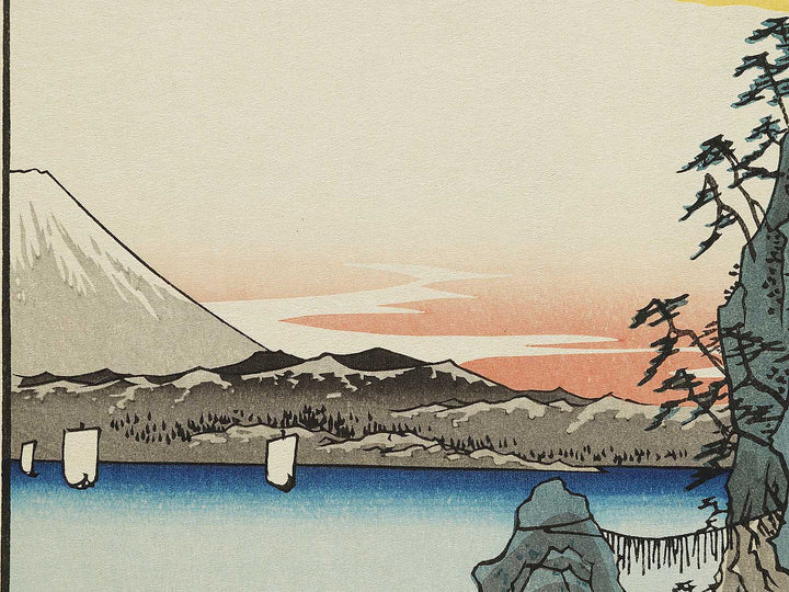 Enoshima, The Entrance to the Caves from the series Famous Views of the Sixty-odd Provinces by Utagawa Hiroshige, (Large print size) / BJ334-460
