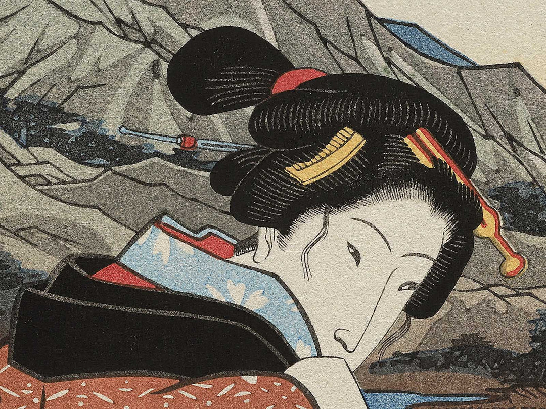 Fuchueki niju from the series Tokaido Beauties by Keisai Eisen, (Large print size) / BJ346-129