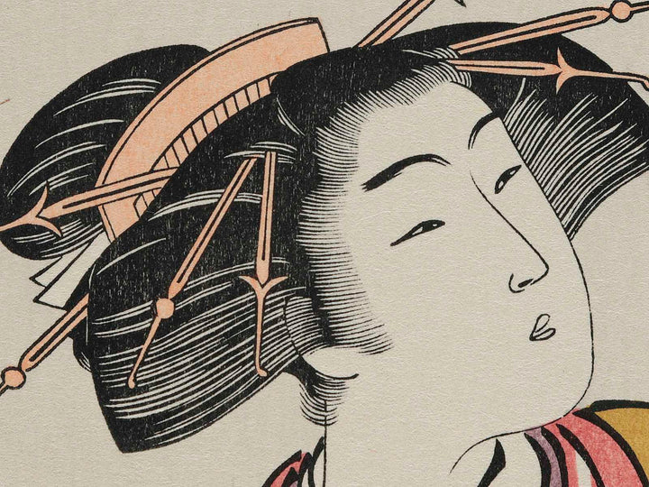 Irifune no yusho tsu no kuni toyama kiyosaki from the series Shinagawa kimi kisoi hakkei by Kitao Shigemasa, (Large print size) / BJ260-190