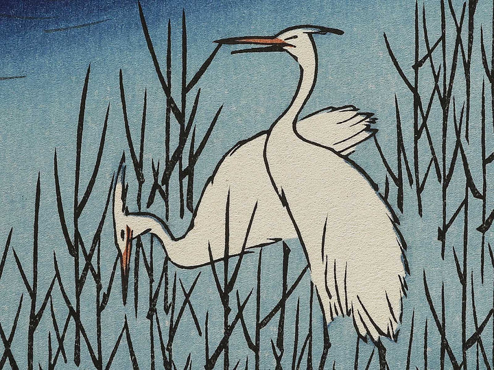 Sakasai Ferry from the series One Hundred Famous Views of Edo by Utagawa Hiroshige, (Large print size) / BJ337-211